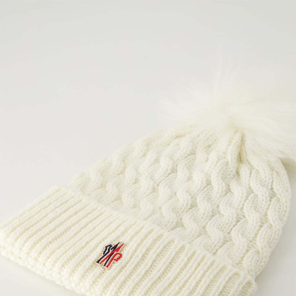 모자, 캡 및 비니 Bonnet à pompon Moncler Grenoble 하얀색 Femme