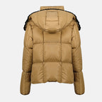 Image of the Moncler Castelnou brown quilted down jacket for women - Fall-Winter 2025 - Back View