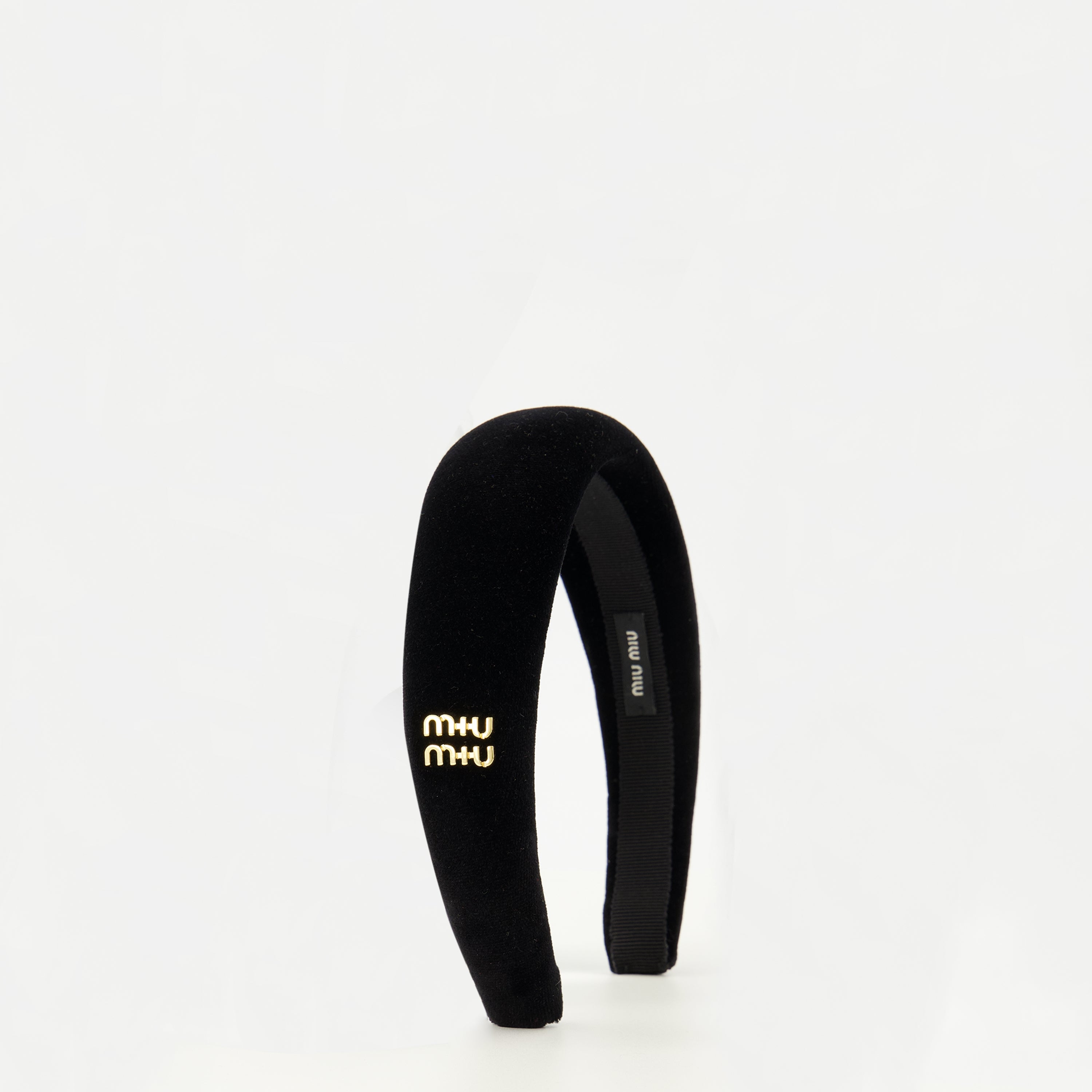 miumiu ベルベットヘアバンド 黒 ヘアバンド　カチューシャ ブラックベルベットヘッドバンド ミュウミュウ - 女性用 – myCompañero
