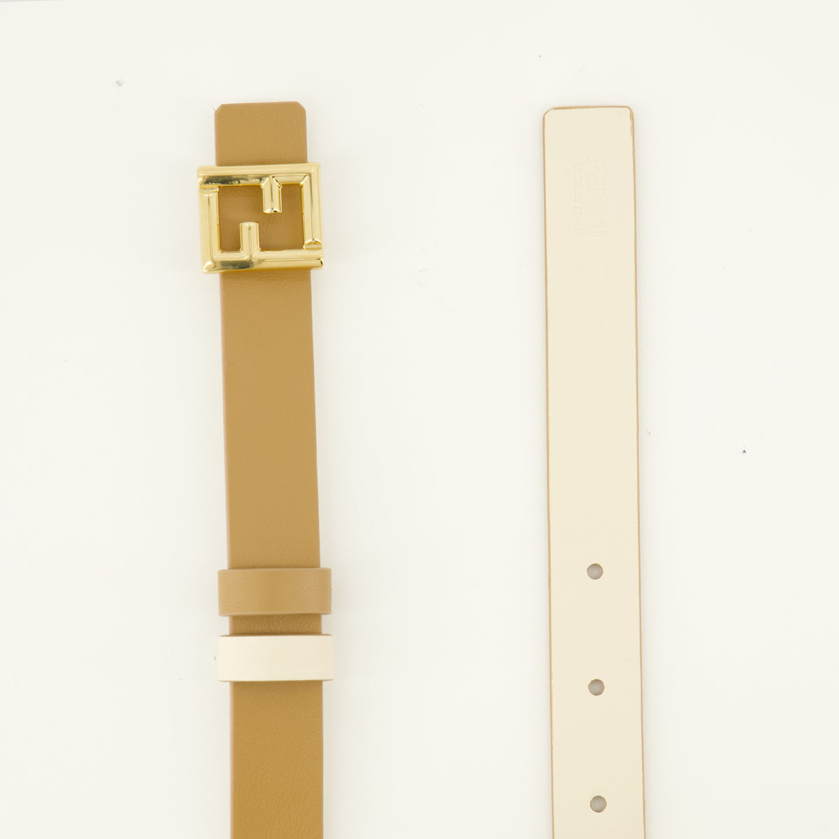 Ceintures Reversible FF Belt Fendi Marron Femme