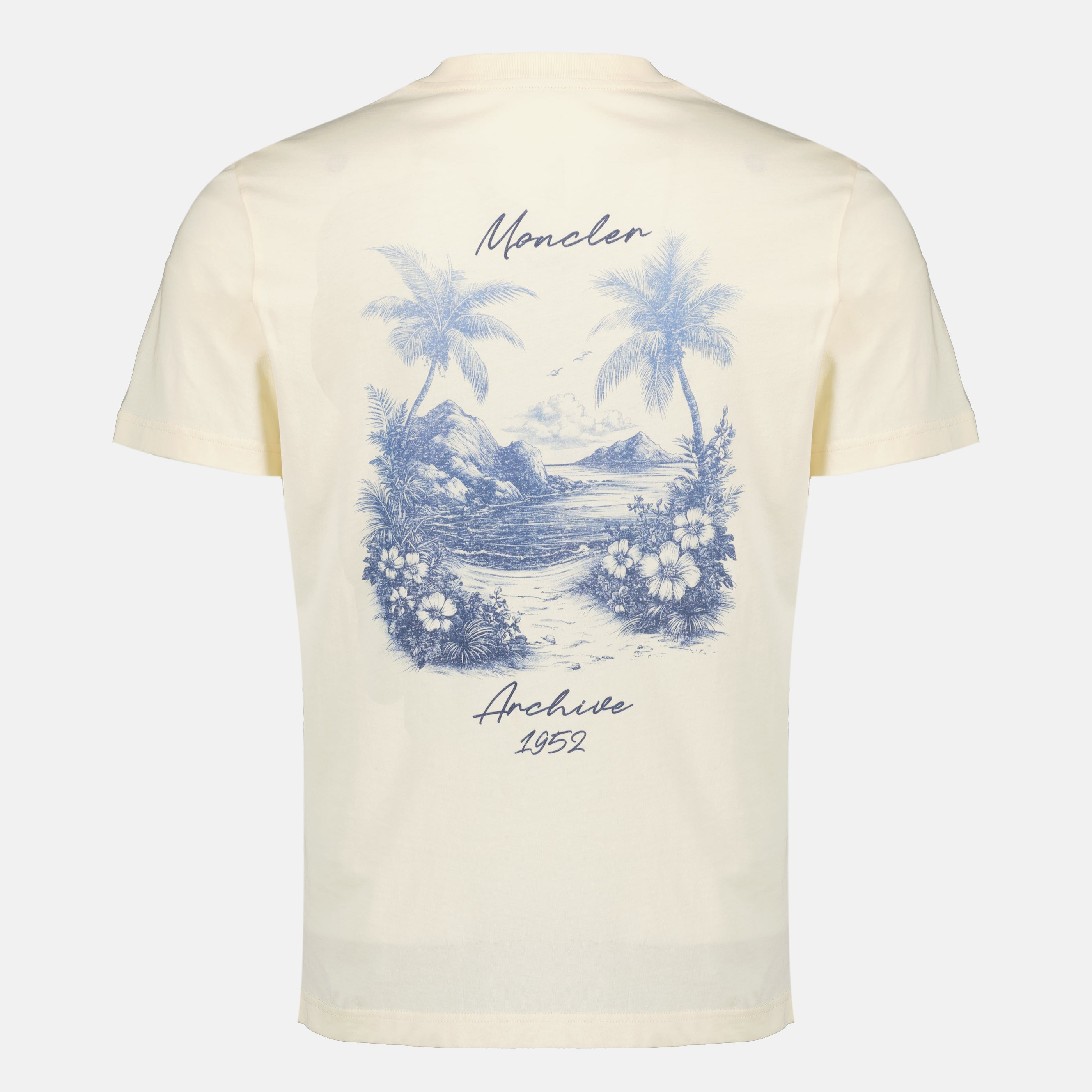 T-shirts T-shirt à imprimé beige Moncler Beige Homme