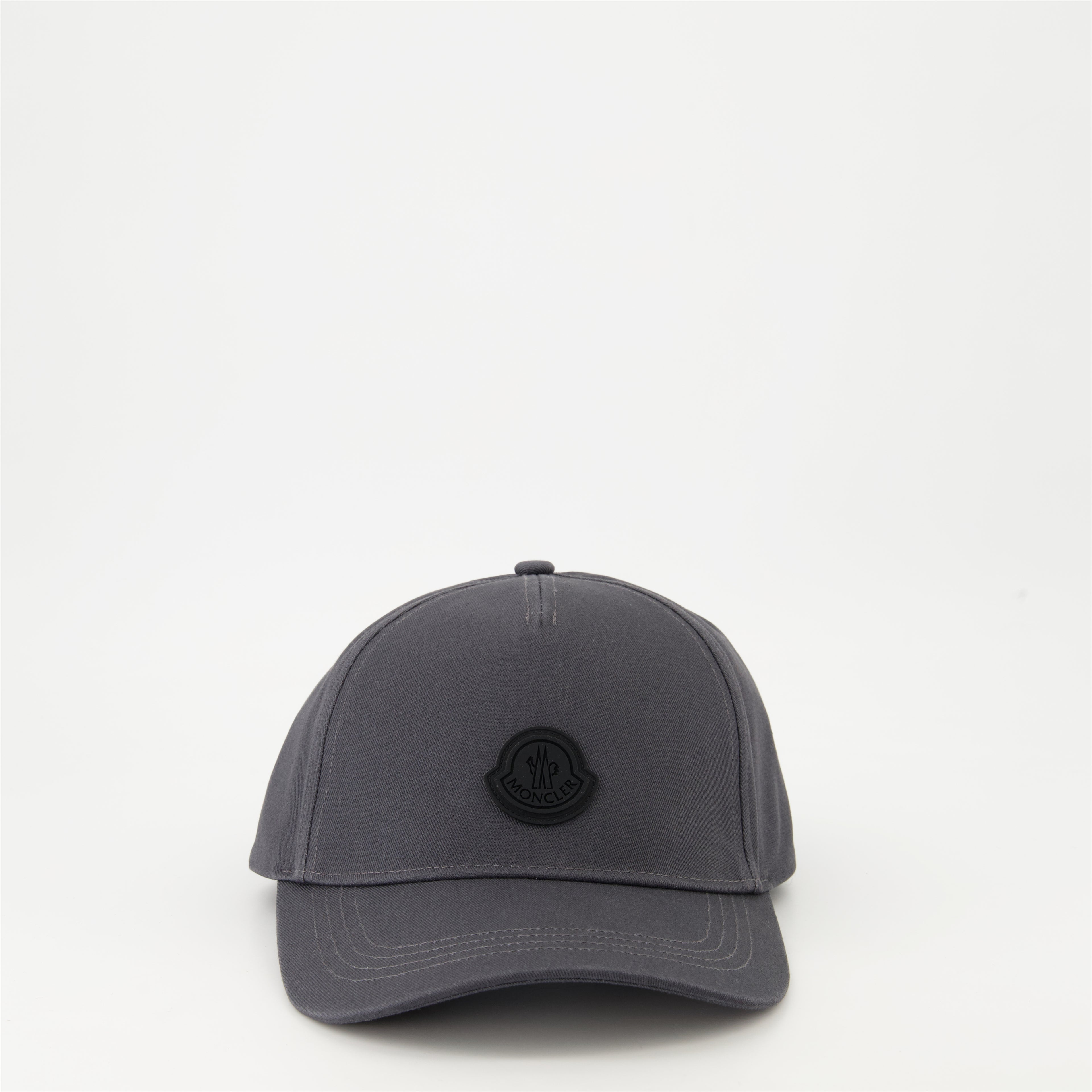 Hats, caps and beanies Logo Cap Moncler Gray Homme