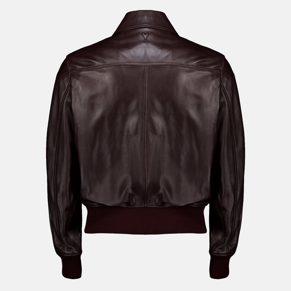 Manteaux Bordeaux Lederjacke Ami PARIS Bordeaux Homme