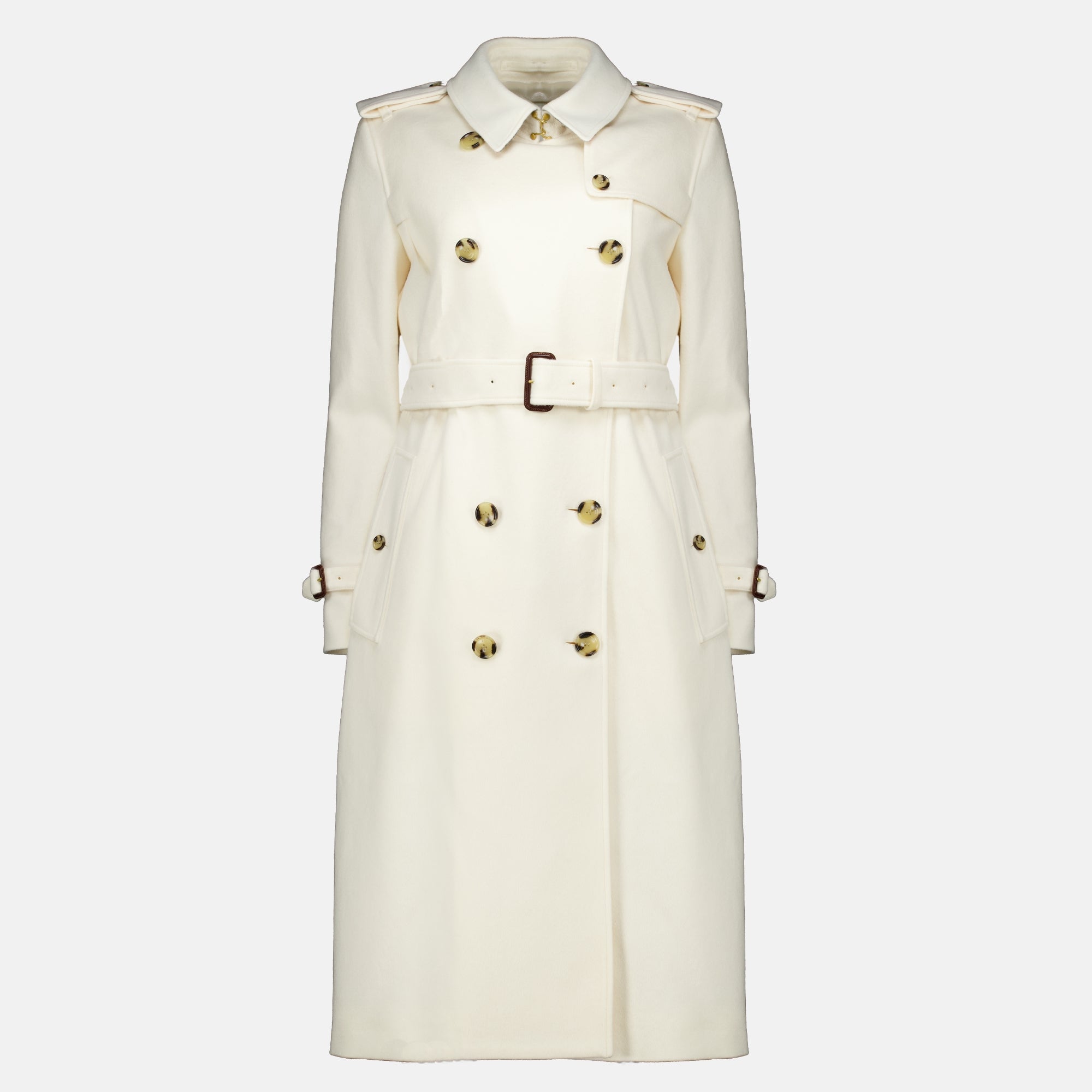 BURBERRY トレンチコート BBP04-201 ホワイト バーバリー ケンジントン ロング トレンチ - 女性 – myCompañero