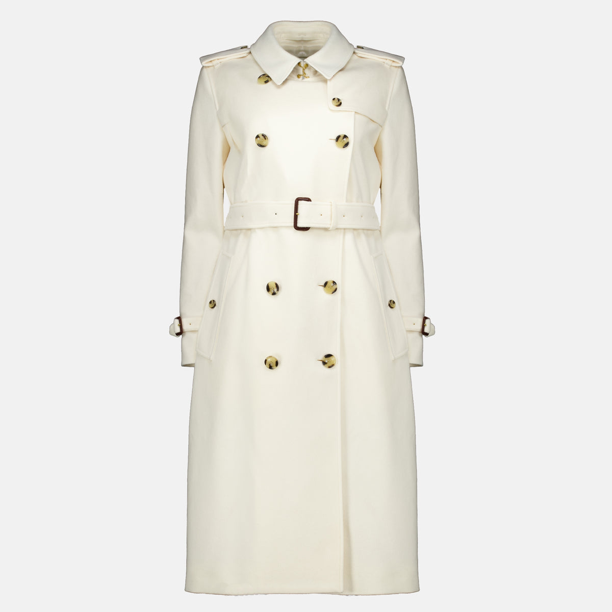 Manteaux 켄싱턴 화이트 트렌치 코트 Burberry Blanc Femme