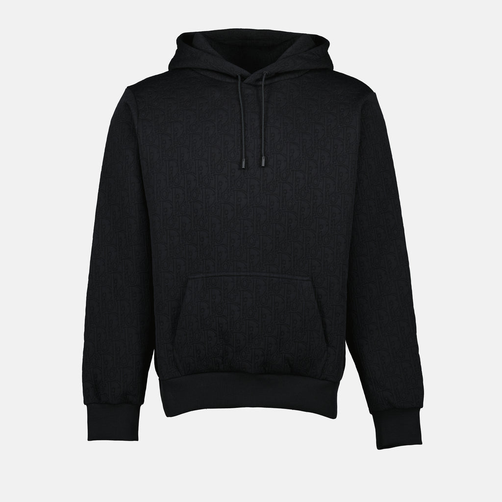 Sweatshirts Oblique Hoodie Dior Black Homme
