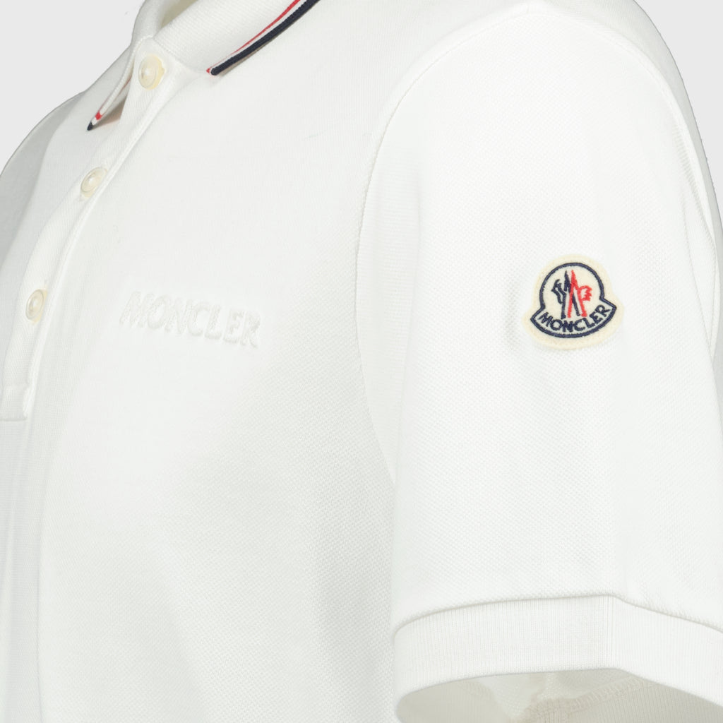 Polos Polo à logo Moncler Blanc Homme