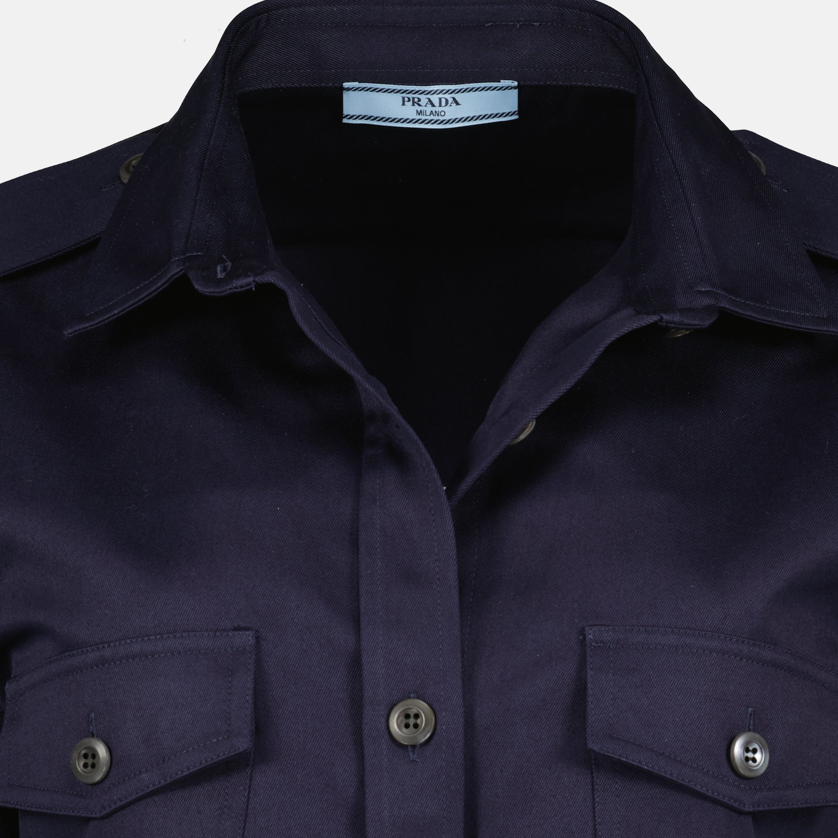 Chemises Chemise à poches bleu foncé Prada Bleu foncé Femme