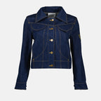 Imagen de la chaqueta de denim bordada de la marca Patou para mujer - Temporada Otoño-Invierno 2025 - Vista Frontal