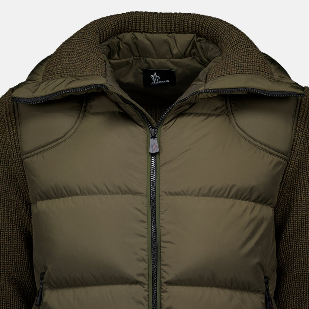 Vestes Kaki Bi-Material Jacket Moncler Grenoble Kaki Homme