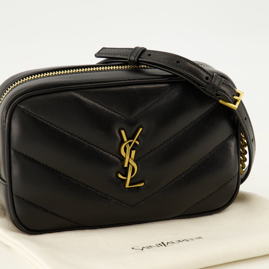 Sacs bandoulière Mini sac Loulou Camera noir Saint Laurent Noir Femme