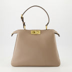 Handbags and shoulder bags Peekaboo Soft Medium Bag Fendi Beige Femme