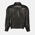 Bild der Saint Laurent Leder-Bomberjacke für Herren - Herbst-Winter 2025 - Rückansicht