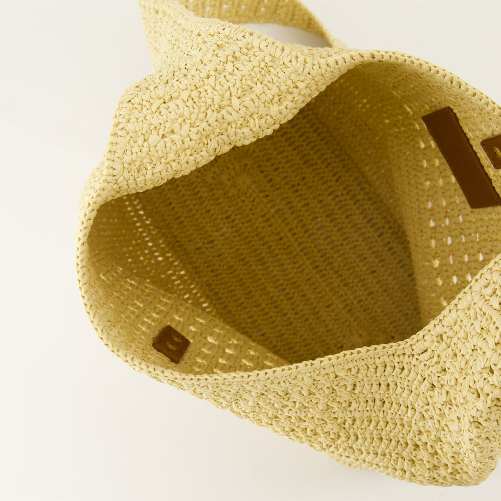 핸드백 및 숄더백 Sac hobo en raphia Saint Laurent 베이지 Femme