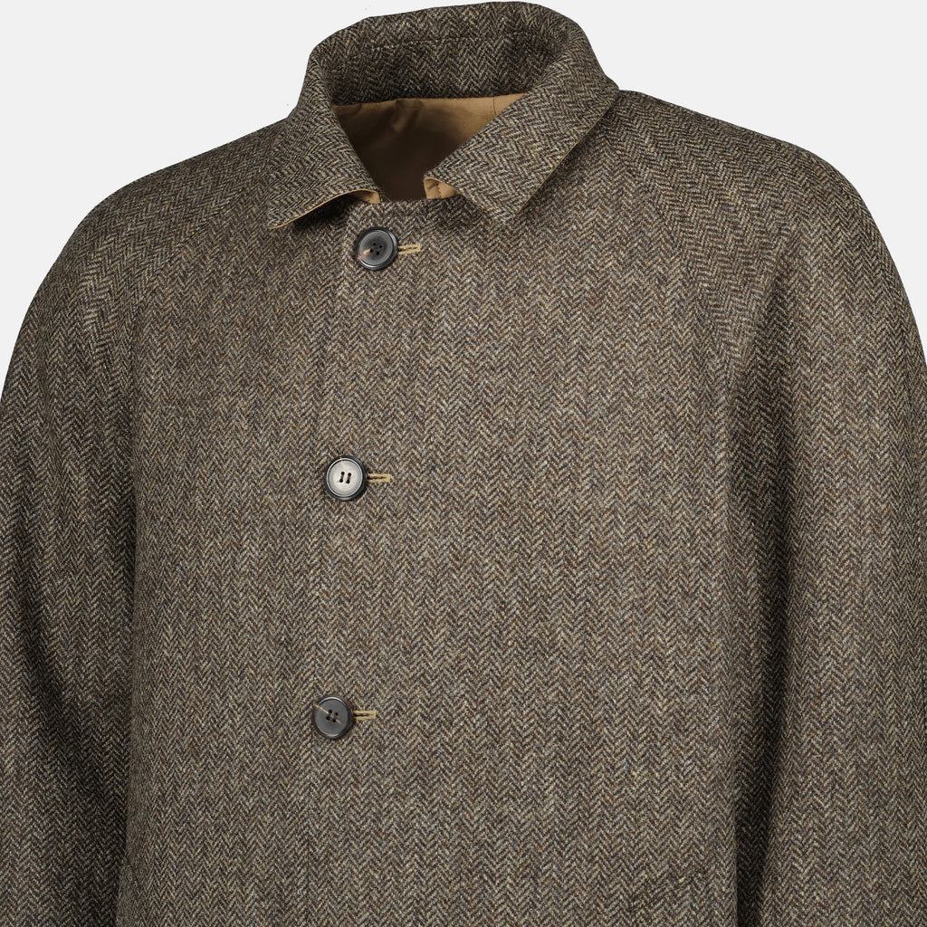 Manteaux Casaco Reversível Bege Prada Beige Homme