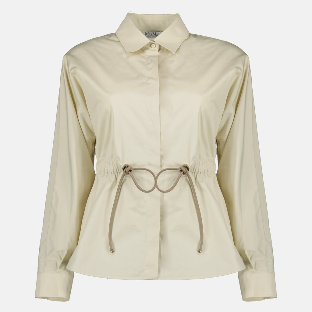 Image of the article Beige Poplin Shirt by Max Mara for Women - Spring-Summer 2026 - Front View
