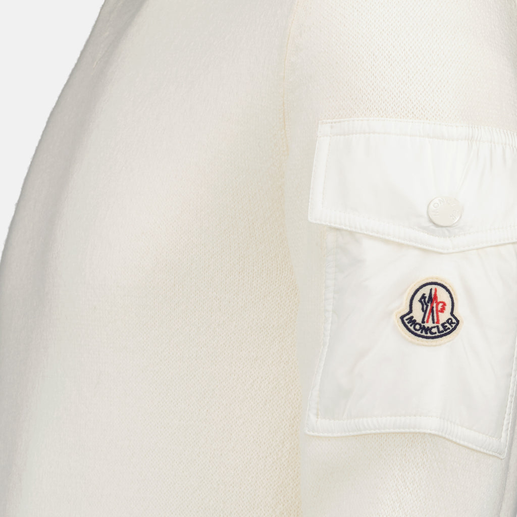 Maille Suéter de lana blanca Moncler Blanc Homme