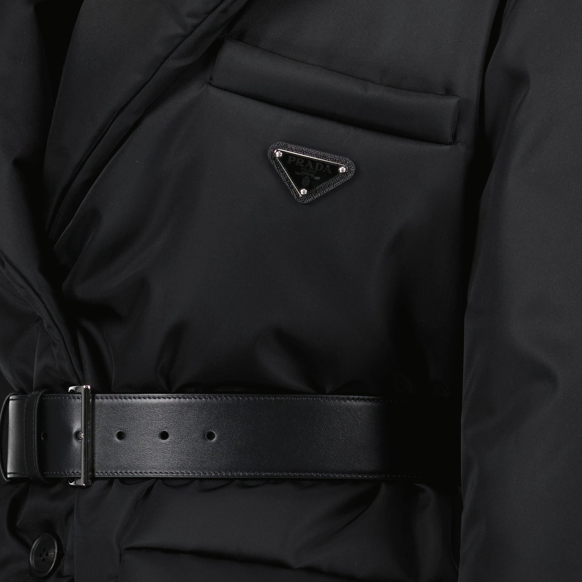 Coats Doudoune en Re-Nylon Prada Black Femme