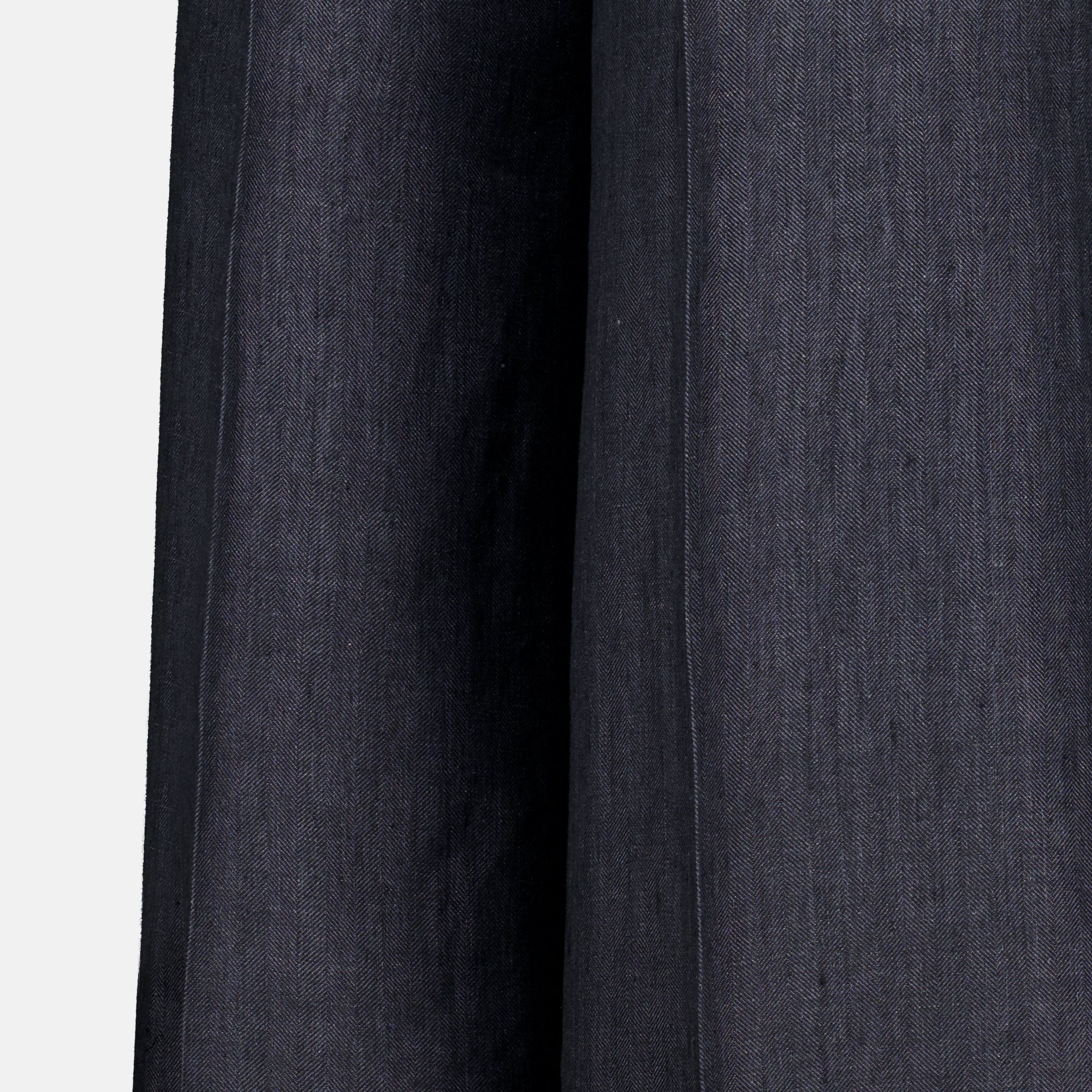 Pantalons Calças Largas de Linho Chevron Cinza Max Mara Gris Femme