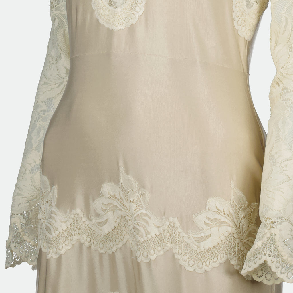 Dresses Robe longue en dentelle Rabanne White Femme