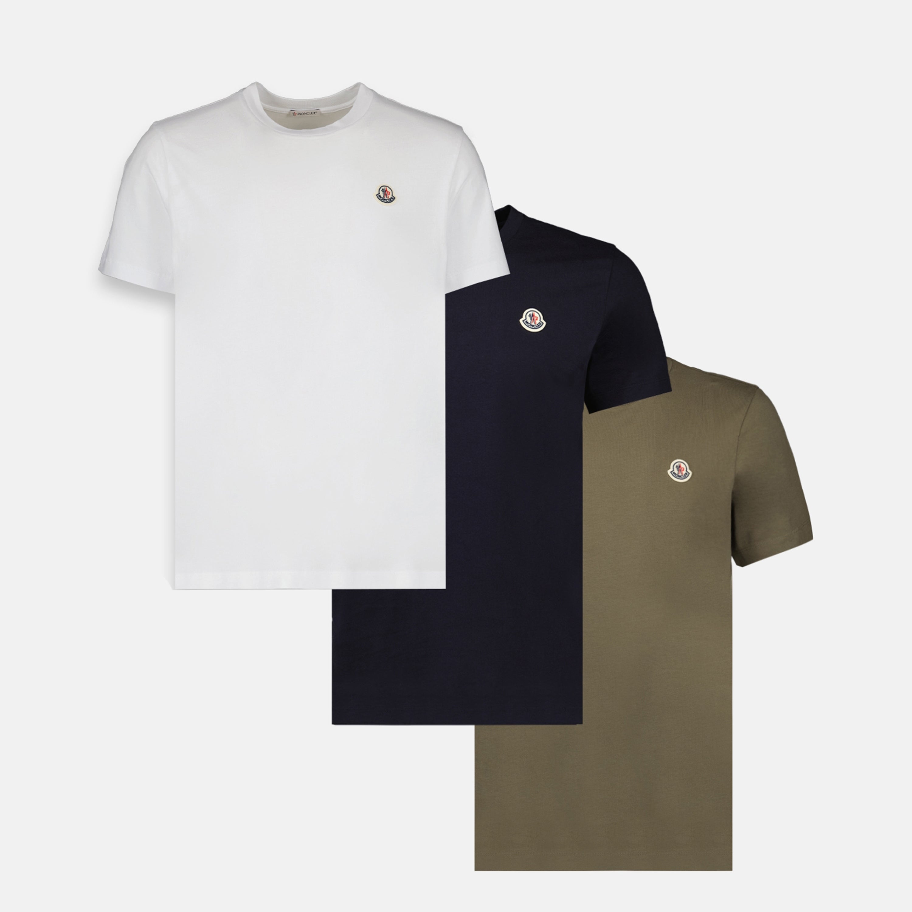 T-shirts Set aus 3 Logo-T-Shirts Moncler Kaki Homme