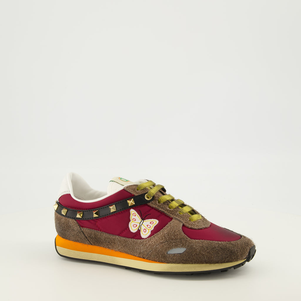 Baskets Sneakers Stud up Butterfly Bordeaux Valentino Garavani Bordeaux Femme