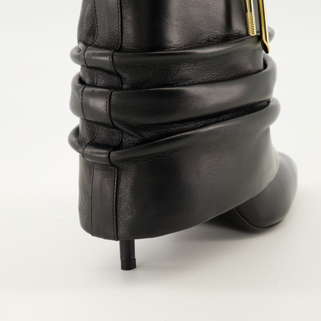 Image of the Givenchy Shark Lock ankle boots for women - Autumn-Winter 2025 season - Back view