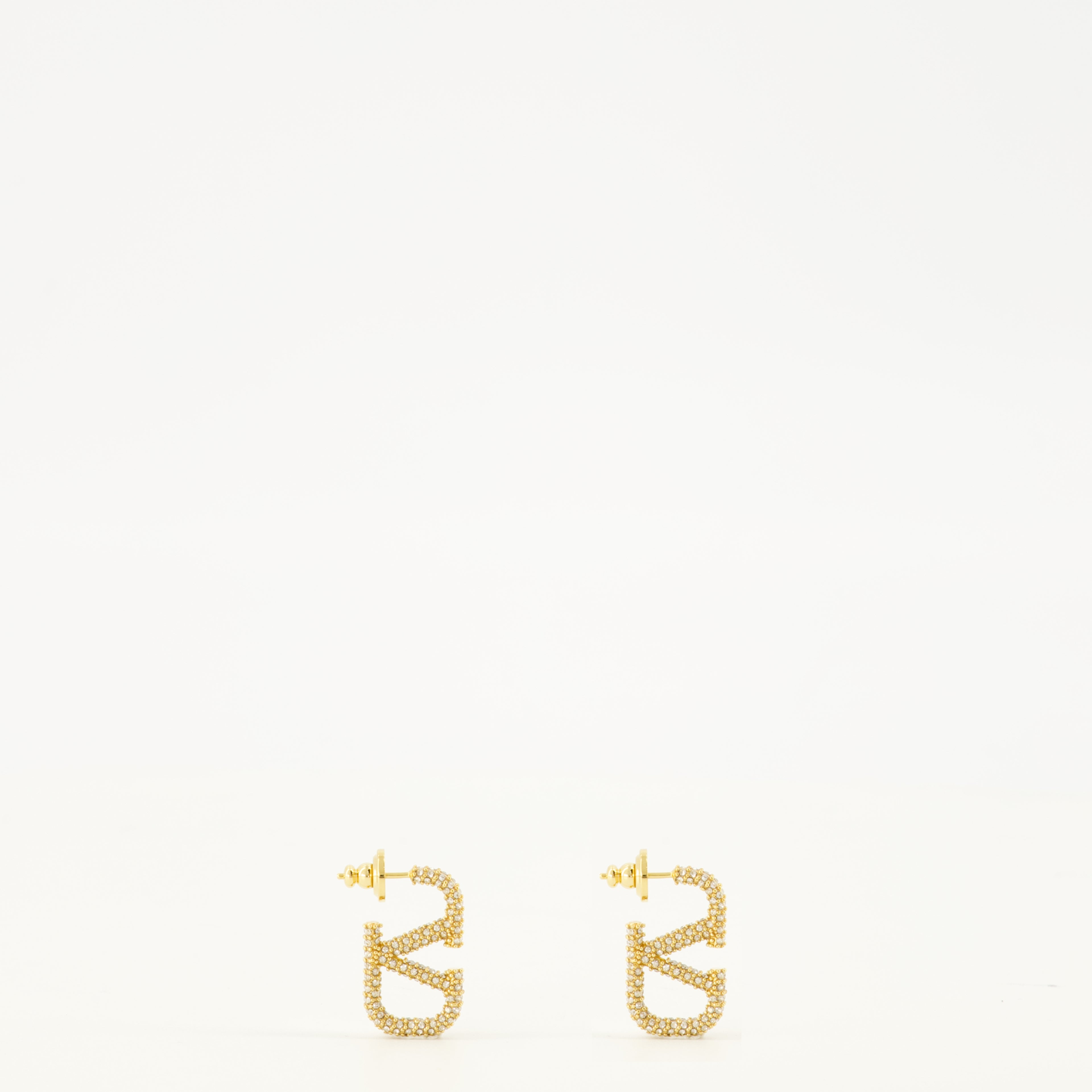 Bijoux Boucles d'oreilles VLogo en Cristaux Swarovski® Valentino Garavani Doré Femme