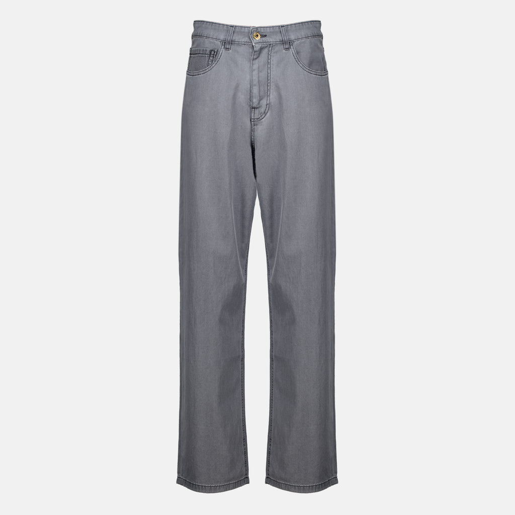 Pantalons Jeans de Denim Chambray Cinza Miu Miu Gris Femme