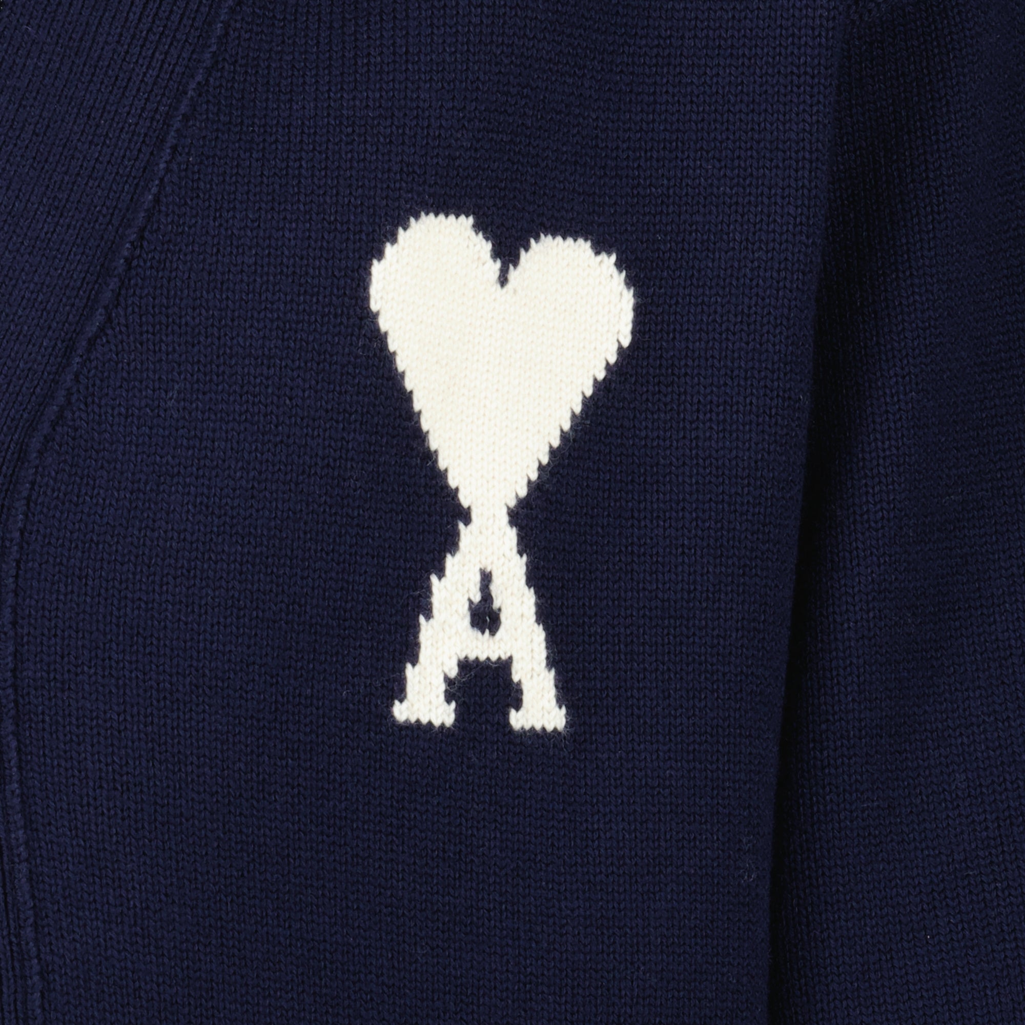 Image de l'article Cardigan AMI de coeur bleu marine de la marque Ami PARIS pour Unisex - Saison Printemps-Été 2026 - Vue détaillée_2