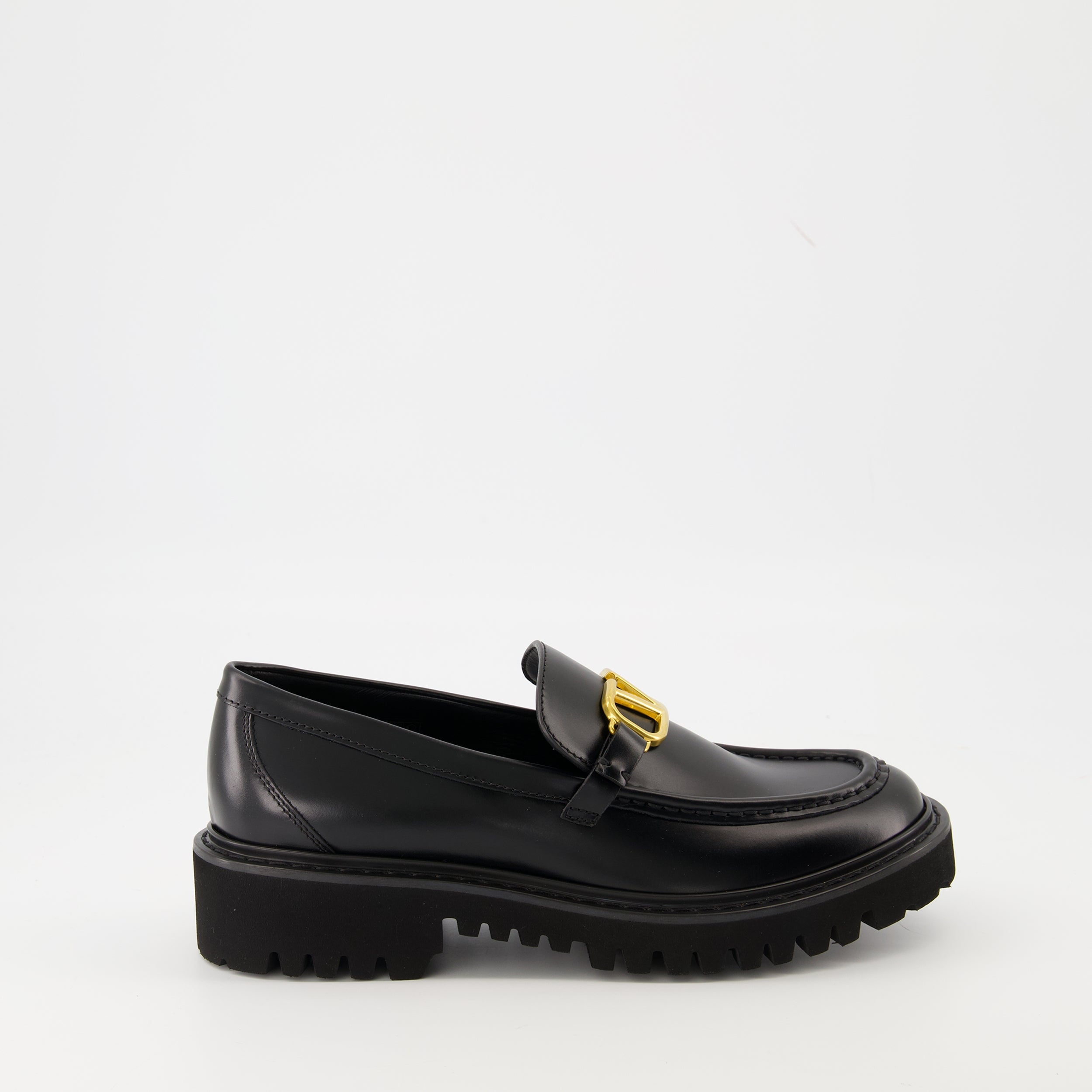 Mocassins VLogo Loafers Valentino Garavani Noir Femme
