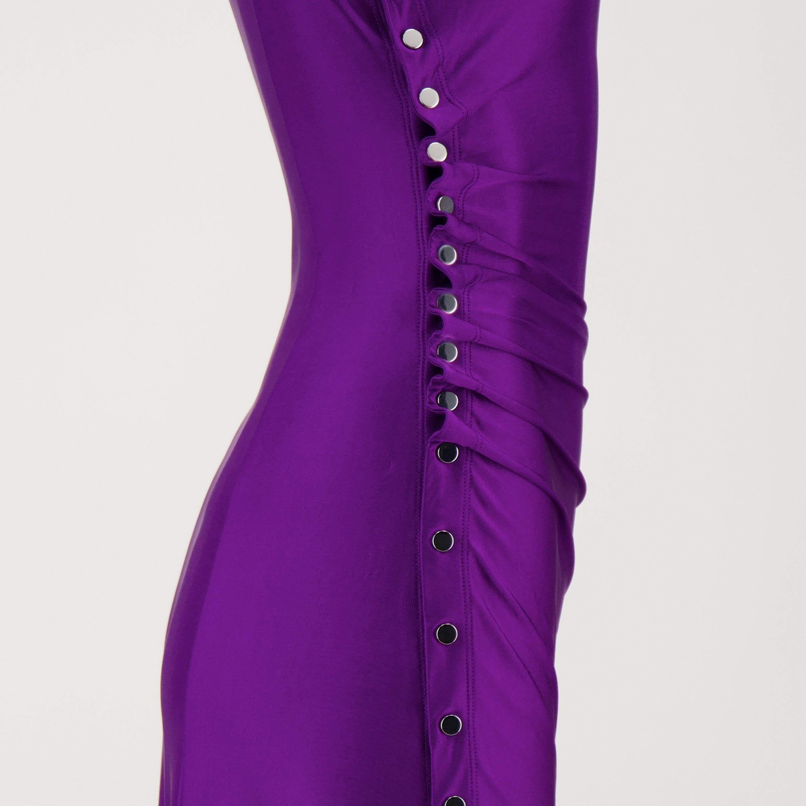 Image de l'article Robe longue en jersey drapée violette de la marque Rabanne pour Femme - Saison Printemps-Été 2026 - Vue détaillée_1