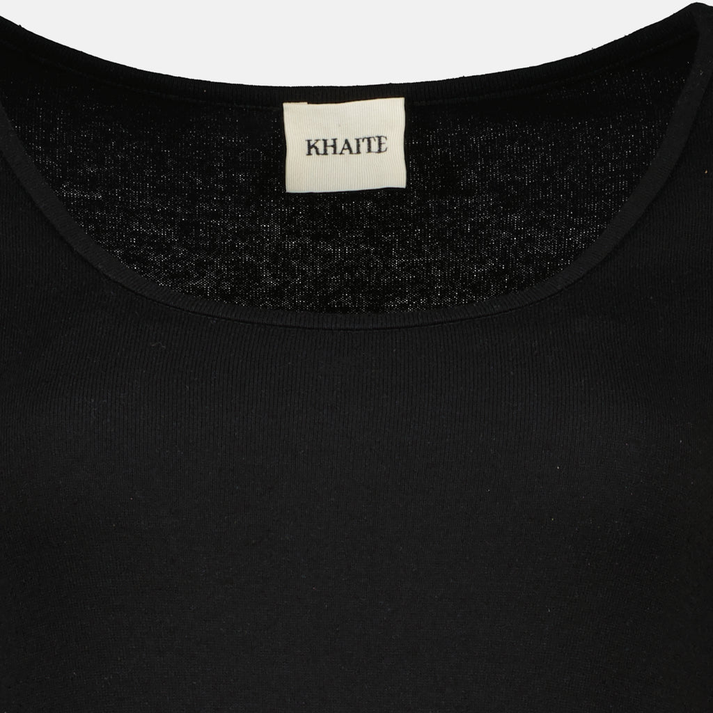 Bild des Khaite Carlotta schwarz-weißen Kleides für Frauen - Frühling-Sommer 2026 - Detaillierte Ansicht 2