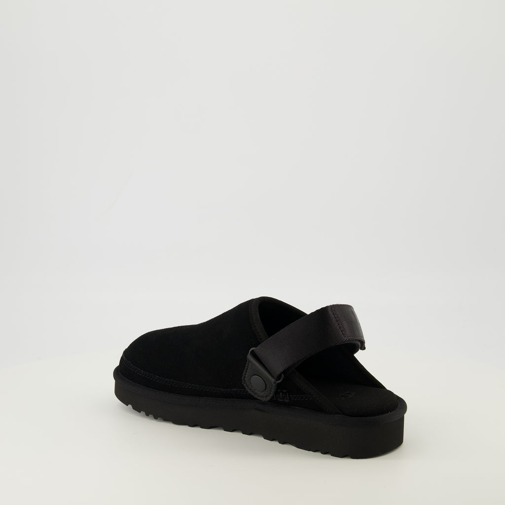 Image de l'article Sabots GoldenCoast II noir de la marque Ugg pour Homme - Saison Printemps-Été 2026 - Vue trois quarts arrière droite