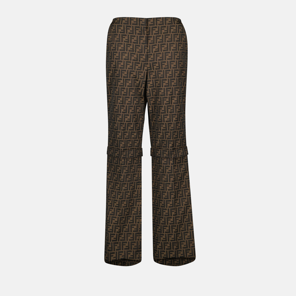 Pantalons Pantalon FF Fendi Marron Femme