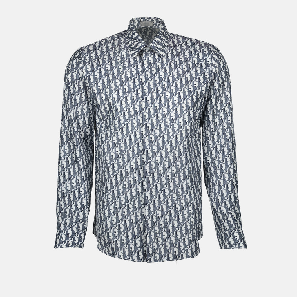 Chemises Chemise Dior Oblique Dior Bleu foncé Homme