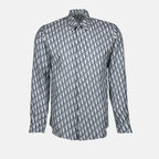 Chemises Chemise Dior Oblique Dior Bleu foncé Homme