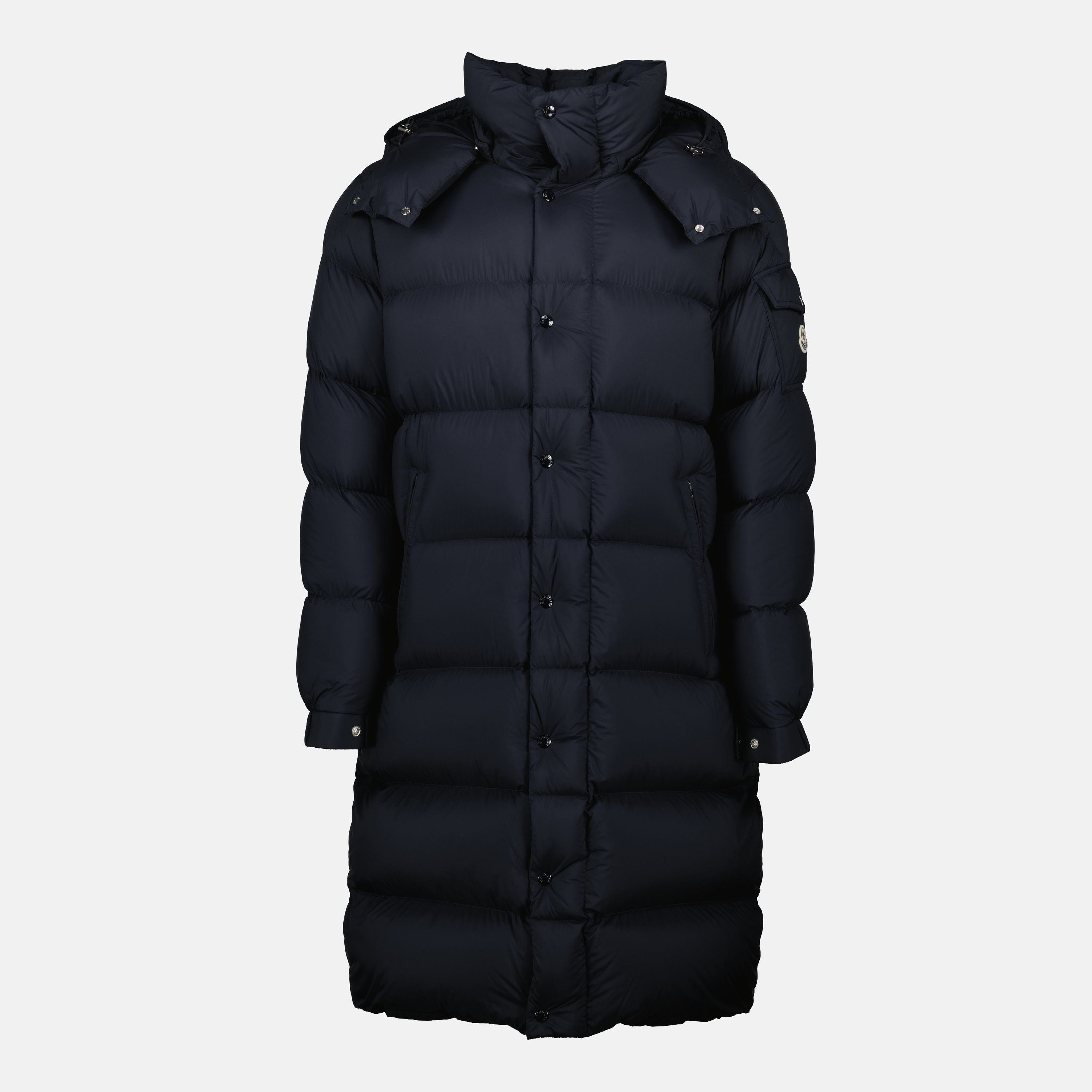 Image of the Moncler Men's Hanoverian Long Down Jacket - Autumn-Winter Season 2025 - Front View