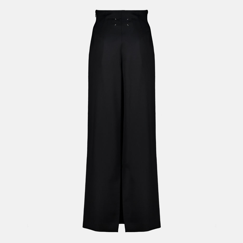 Jupes Long Black Wool Skirt Maison Margiela Noir Femme