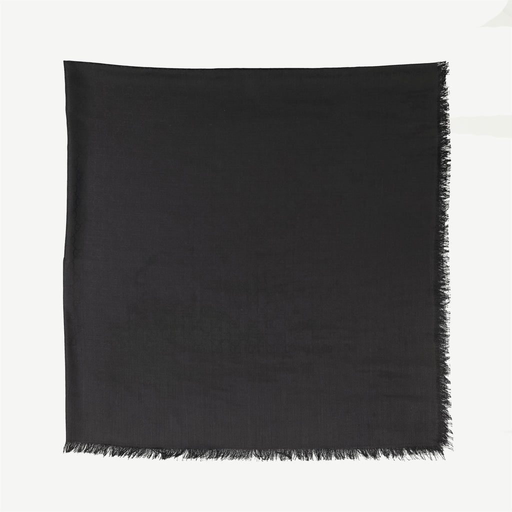 Scarves and gloves Écharpe GG en soie Gucci Black Femme