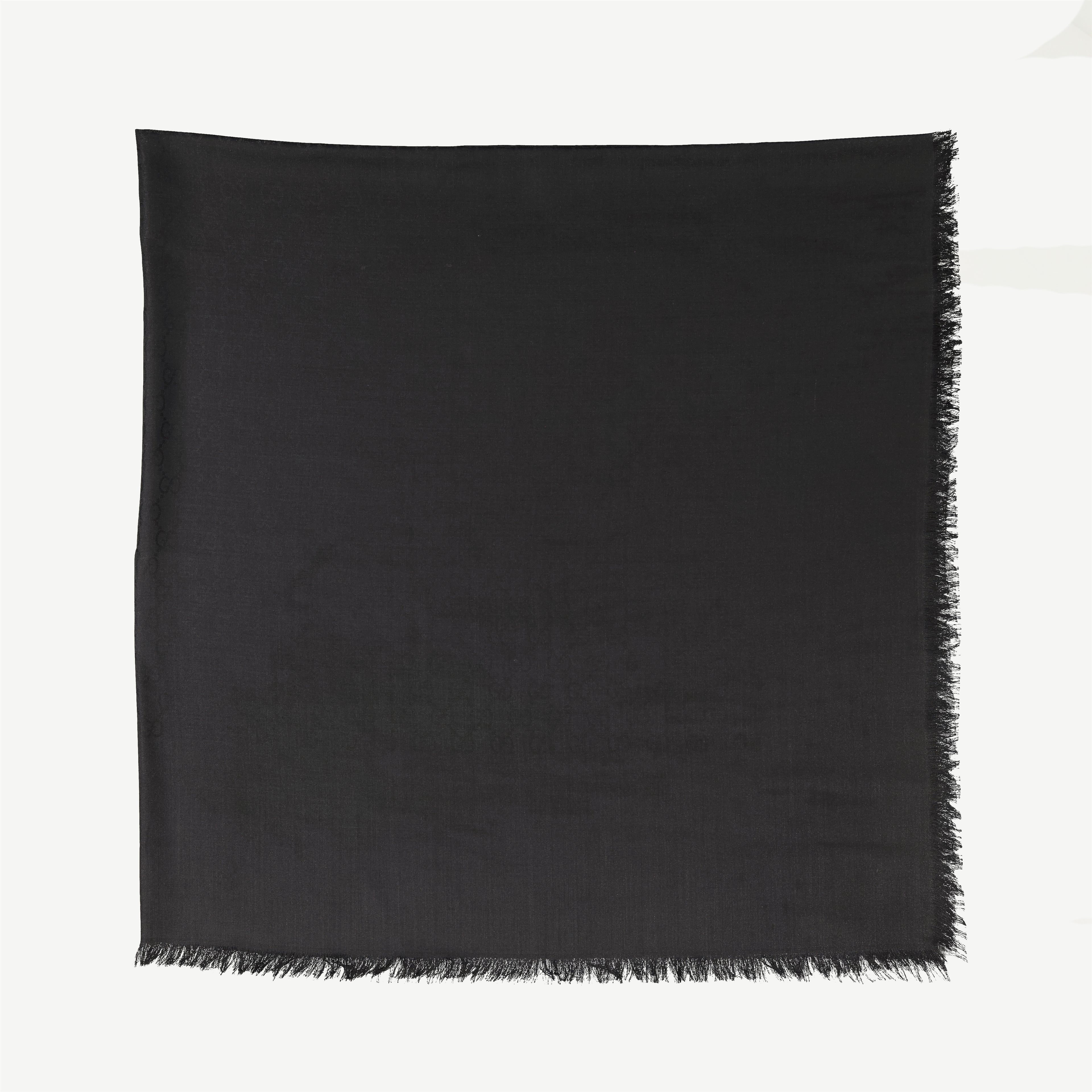 Scarves and gloves Écharpe GG en soie Gucci Black Femme