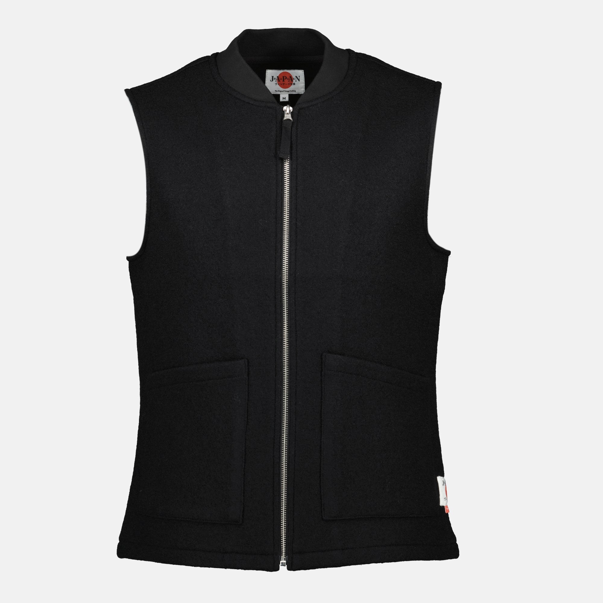 Image of the Mei sleeveless jacket from the brand Japan Rag for Men - Autumn-Winter 2025 - Front View