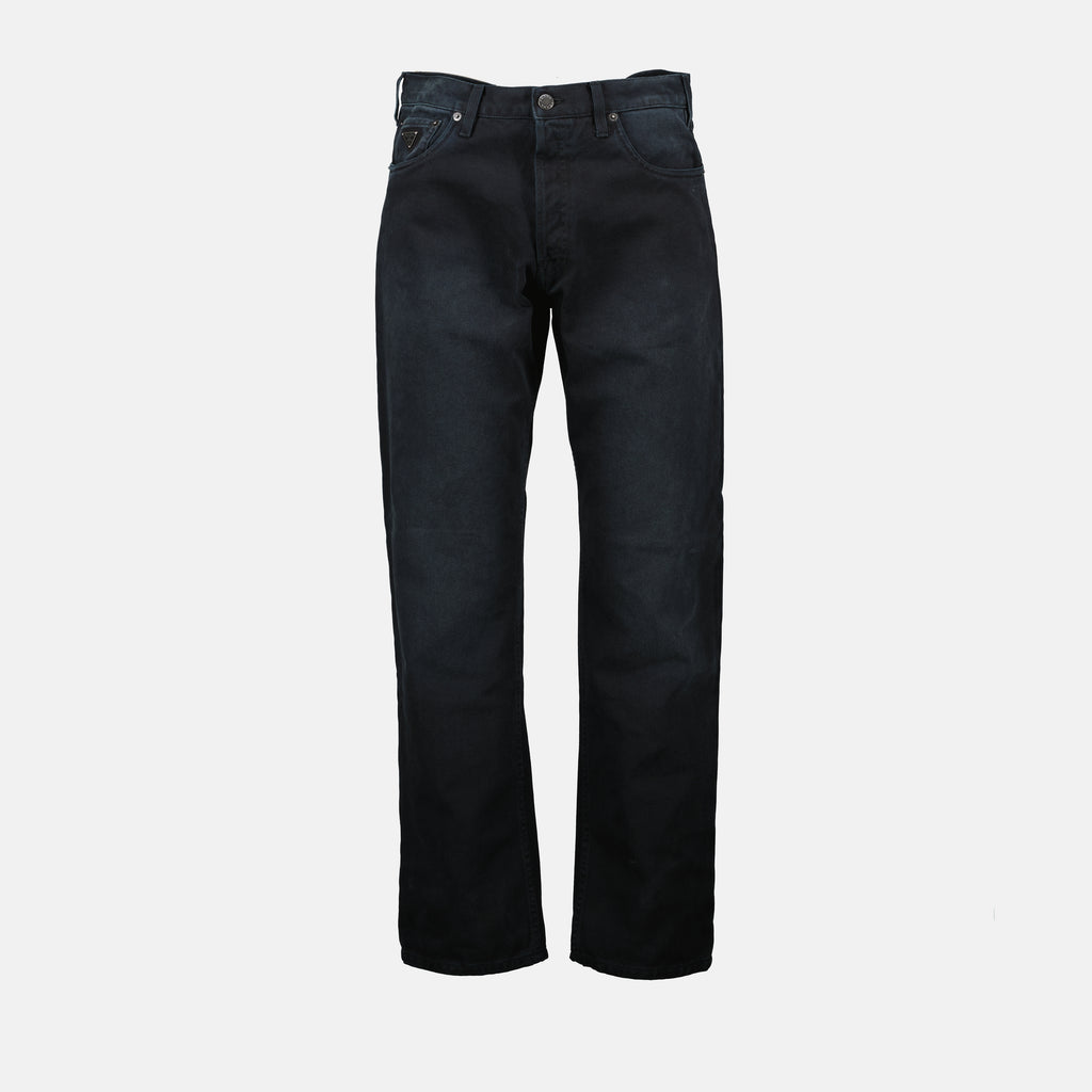 Pantaloni Jeans Neri Sbiaditi Prada Nero Homme