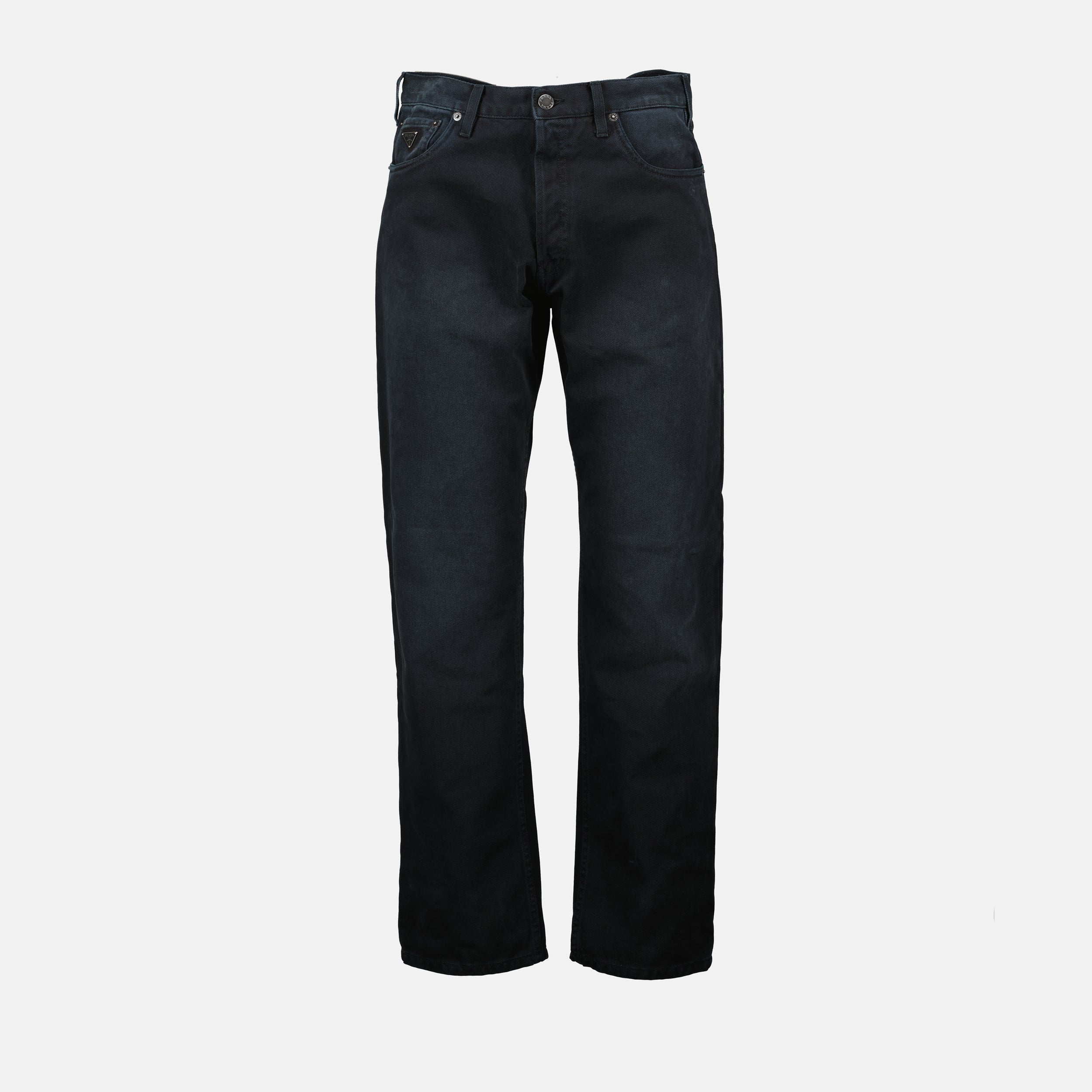 Pantaloni Jeans Neri Sbiaditi Prada Nero Homme