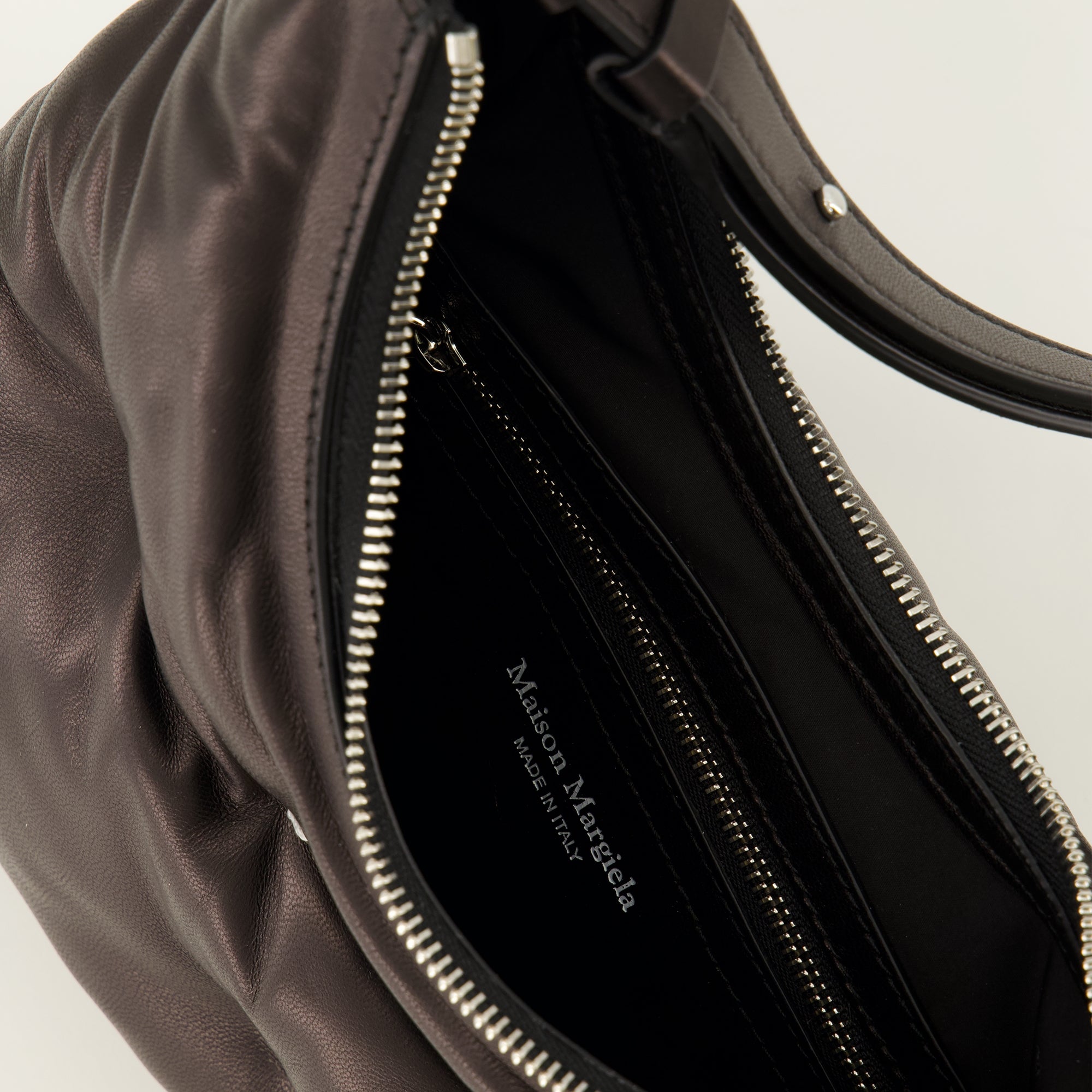Sacs à main et épaule 글램 슬램 호보 백 블랙 스몰 Mm6 Noir Femme