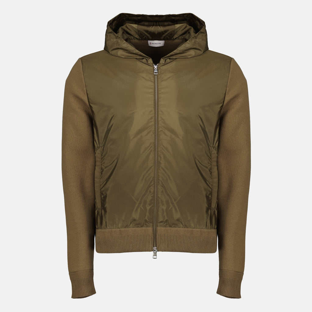 Vestes カーキコットンカーディガン Moncler Kaki Homme