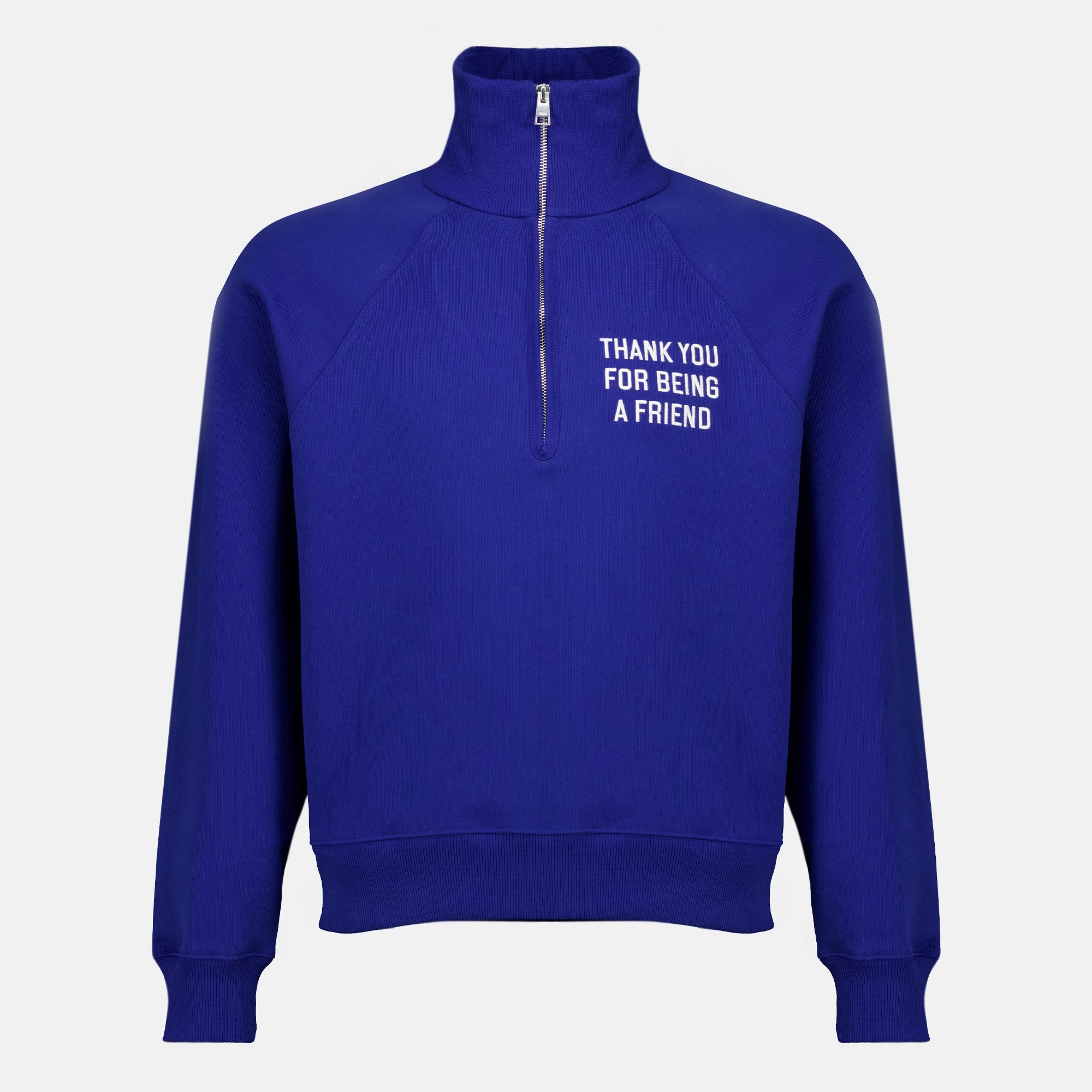 Sweatshirts Felpa Blu in Cotone con Zip Ami PARIS Bleu foncé Unisexe