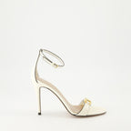 Open shoes VLogo Heeled Sandals Valentino Garavani White Femme