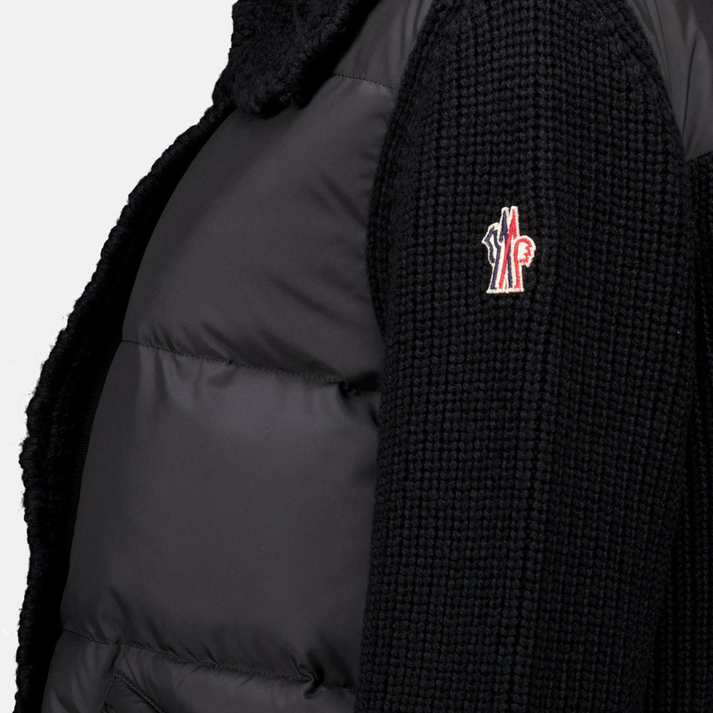 Vestes 퀼팅 투-머티리얼 가디건 Moncler Grenoble Noir Femme