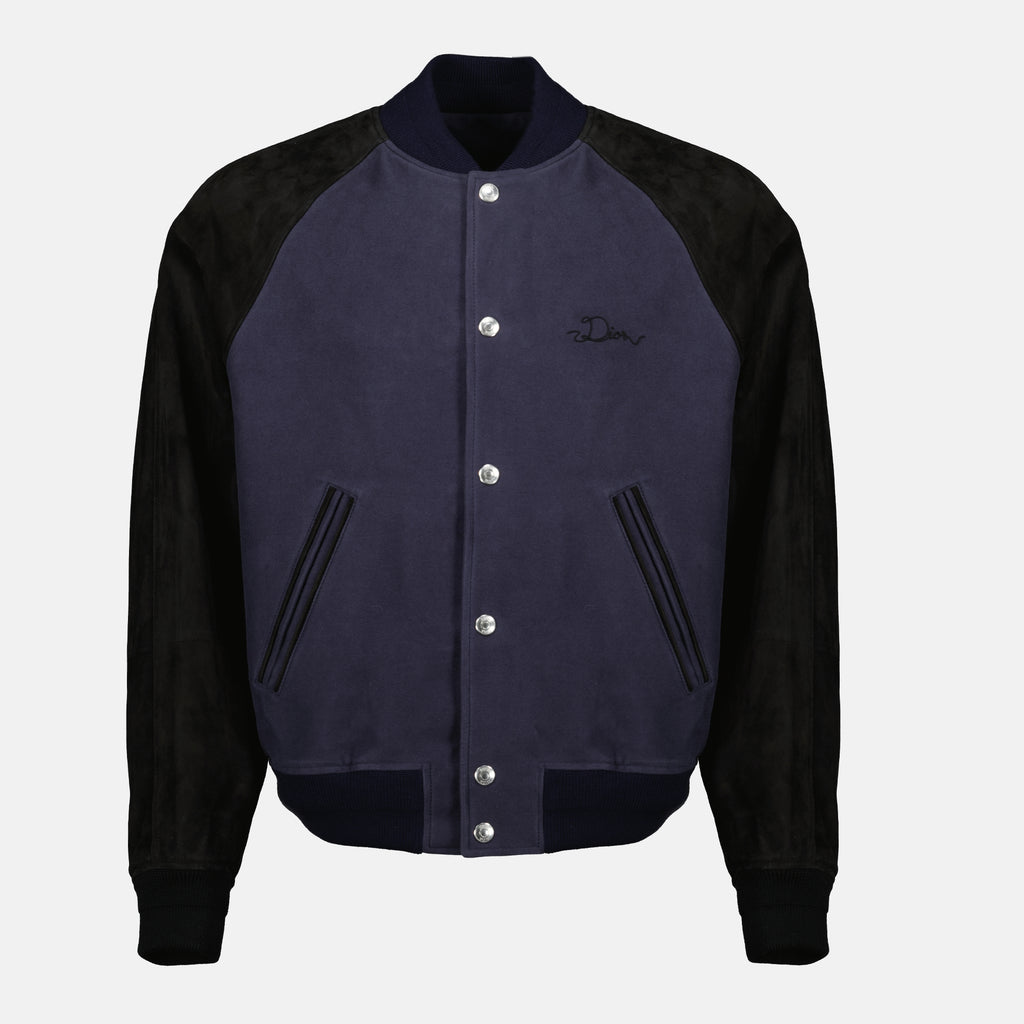 Imagen del artículo Chaqueta Varsity azul marino de la marca Dior para Hombre - Temporada Primavera-Verano 2026 - Vista Frontal